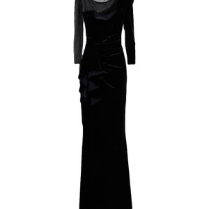 La Petite Robe Di Chiara Boni Black Maxi Dress Polyester, Polyamide, Elastane
