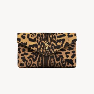 Saint Laurent Natural Cassandre Large Envelope Pouch