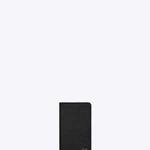Monogramme coque d'IPhone 8 à rabat en cuir lisse Saint Laurent pour homme en coloris Noir