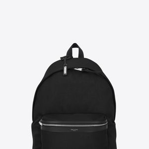 CITY sac à dos en toile de nylon et cuir Saint Laurent pour homme en coloris Noir