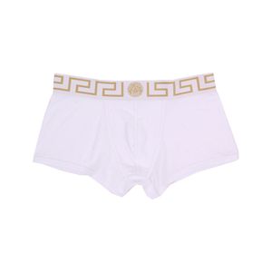 Versace Black Iconic Boxer Brief With White And Gold Band for men