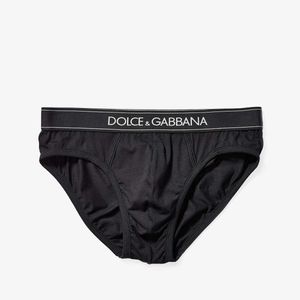 メンズ Dolce & Gabbana ブラック ジャージ ボクサー ブリーフ