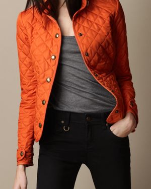 Burberry Heritage Quilted Jacket - Orange