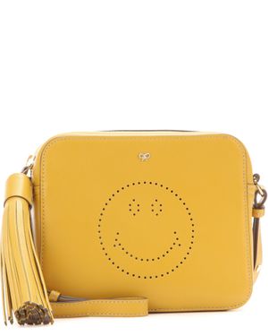 Anya Hindmarch Smiley Leather Cross-body Bag - Yellow