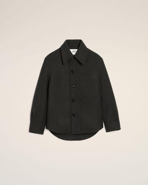 Ami Paris Wool Buttoned Jacket - Black