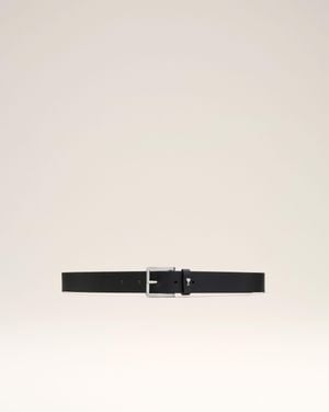 Ami Paris Cowhide Leather Paris Paris Belt - Natural