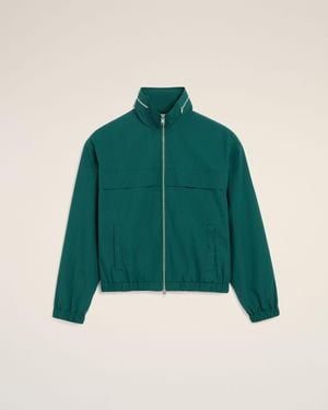 Ami Paris Cotton And Nylon Canvas Windbreaker - Green