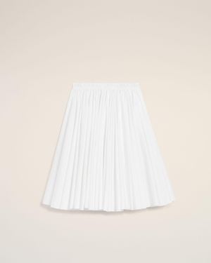 Ami Paris Cotton Midi Corolla Skirt - Natural