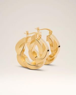 Ami Paris Brass Tresse Hoops - Metallic