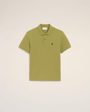 Ami Paris Short-Sleeved Polo Shirt - Green