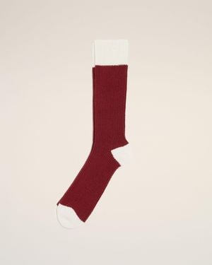 Ami Paris And Cotton Socks - Red