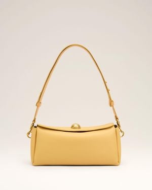 Ami Paris Cow Leather Carrousel Bag - Natural