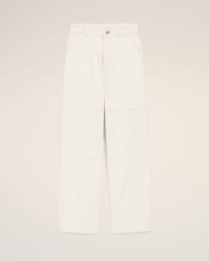 Ami Paris Cotton Worker Trousers - Natural