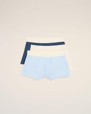 Ami Paris Cotton Three Pack Ami De Coeur Boxers - Blue