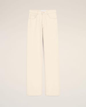 Ami Paris Large-Fit Cotton Jeans - Natural