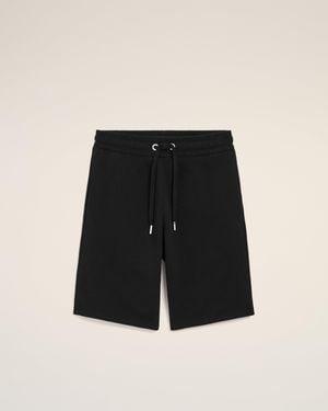 Ami Paris Cotton Ami De Coeur Short - Black