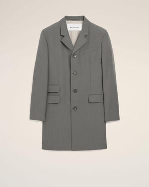 Ami Paris New Wool Straight Simple Breasted Jacket - Grey