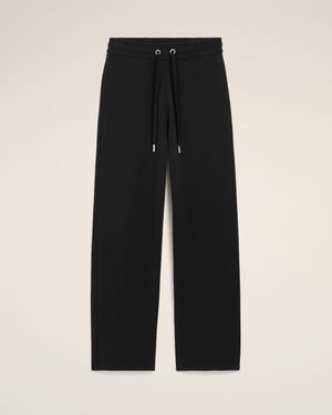 Ami Paris Cotton Track Trousers With Ami De Coeur - Black