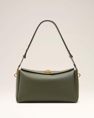 Ami Paris Cow Leather Carrousel Medium Bag - Green