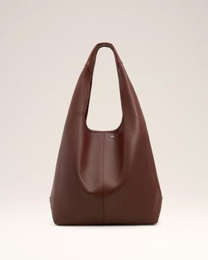 Ami Paris Burgundy Soft Leather Etienne Hobo Bag - Brown