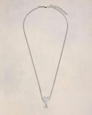 Ami Paris Brass Ami De Coeur Pendant Necklace - Natural