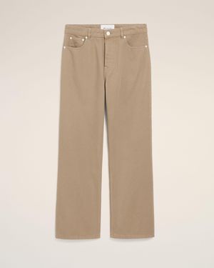 Ami Paris Cotton Large Fit Jeans - Natural