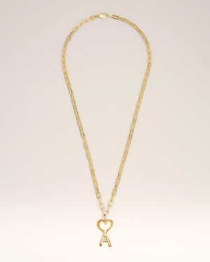Acne Studios Brass Croco Scale Necklace in Metallic | Lyst