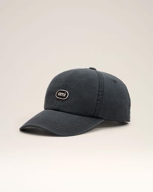 Ami Paris Cotton Cap With Ami Patch - Blue