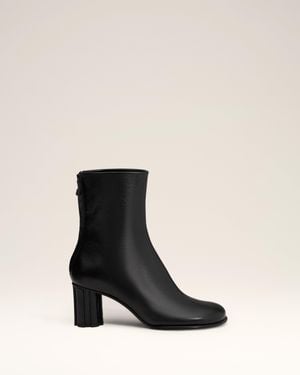 Ami Paris Bottes Piano Noires A Bout Anatomique En Cuir