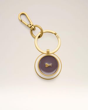 Ami Paris Metal Ami De Coeur Coffee Cup Keyring - Natural