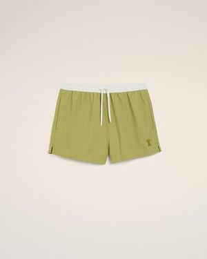 Ami Paris Nylon Short Swimsuit - Green