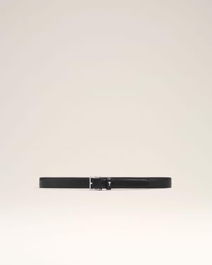 Ami Paris Cowhide Leather Paris Paris 25 Mm Belt - Natural