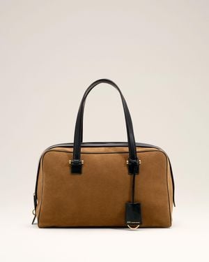 Ami Paris Sac Bowling Georges Marron En Cuir De Veau - Neutre