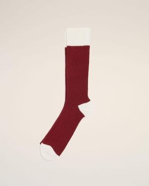 Ami Paris And Cotton Socks - Red