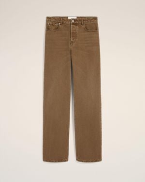 Ami Paris Cotton Large Fit Jeans - Natural