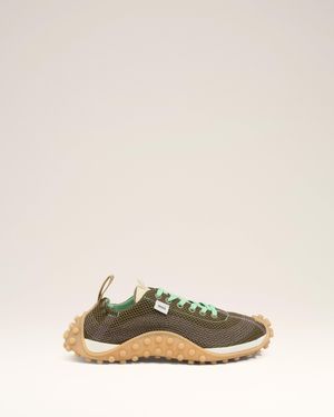 Ami Paris Mesh Mirage Trainers - Natural