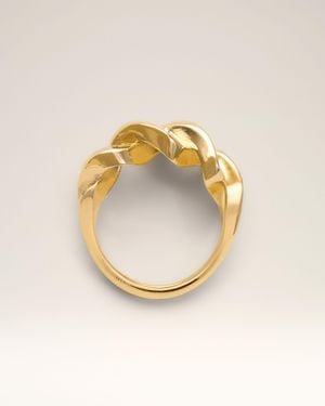 Ami Paris Brass Tresse Ring - Metallic