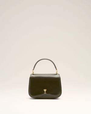 Ami Paris Cow Leather Top Handle Paris Paris Bag - Natural