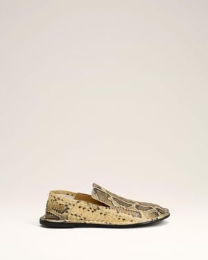 Ami Paris Leather Midi Slippers - Natural