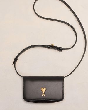 Ami Paris Paris Paris Strap Card Holder - Natural