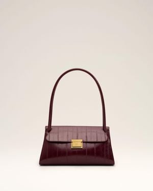 Ami Paris Small Burgundy Cow Leather Mimi Bag - Red