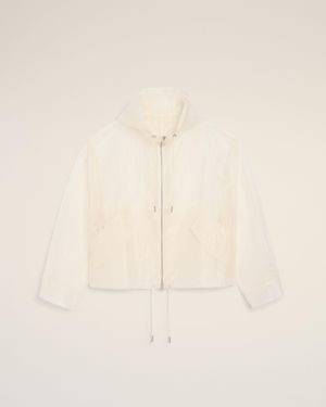 Ami Paris Nylon Zipped Windbreaker - Natural