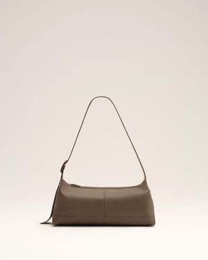 Ami Paris Small Taurillon Leather Etienne Crossbody Bag - Natural