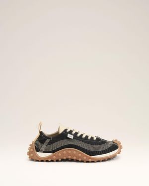 Ami Paris Mesh Mirage Trainers - Natural