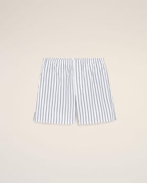 Ami Paris Cotton Elasticated Shorts - Natural
