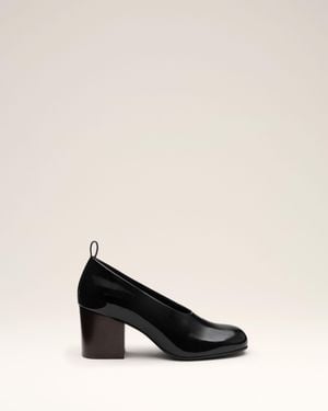 Ami Paris Cow Leather Court Shoes - Black