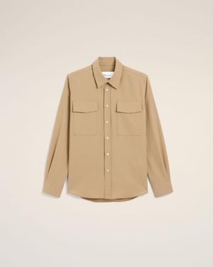 Ami Paris Wool Shirt - Natural