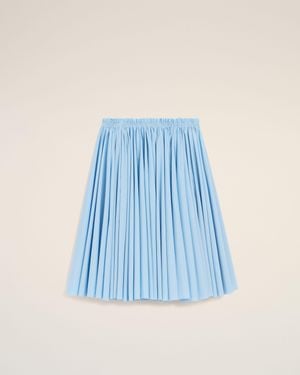 Ami Paris Cotton Midi Corolla Skirt - Blue