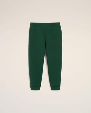 Ami Paris Cotton Track Trousers With Ami De Coeur - Green