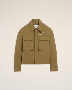 Ami Paris Cotton Worker Jacket - Natural